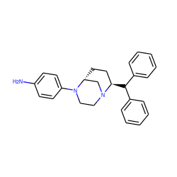 Nc1ccc(N2CCN3C[C@H]2CC[C@H]3C(c2ccccc2)c2ccccc2)cc1 ZINC000036177545