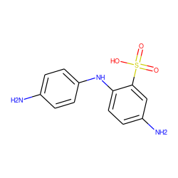 Nc1ccc(Nc2ccc(N)cc2S(=O)(=O)O)cc1 ZINC000004342760