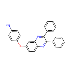 Nc1ccc(Oc2ccc3nc(-c4ccccc4)c(-c4ccccc4)nc3c2)cc1 ZINC000002267854