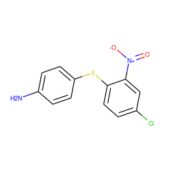 Nc1ccc(Sc2ccc(Cl)cc2[N+](=O)[O-])cc1 ZINC000196943061