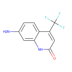 Nc1ccc2c(C(F)(F)F)cc(=O)[nH]c2c1 ZINC000008672793