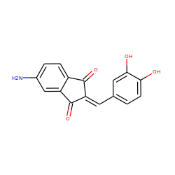 Nc1ccc2c(c1)C(=O)/C(=C/c1ccc(O)c(O)c1)C2=O ZINC000026498039