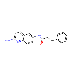 Nc1ccc2cc(NC(=O)CCc3ccccc3)ccc2n1 ZINC000043017293