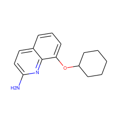 Nc1ccc2cccc(OC3CCCCC3)c2n1 ZINC000028370315