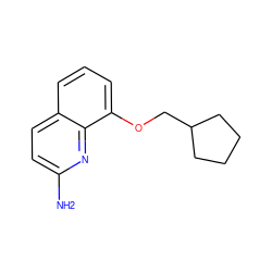 Nc1ccc2cccc(OCC3CCCC3)c2n1 ZINC000028390351