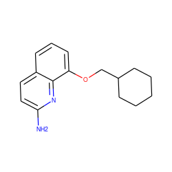 Nc1ccc2cccc(OCC3CCCCC3)c2n1 ZINC000028385866