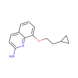 Nc1ccc2cccc(OCCC3CC3)c2n1 ZINC000028390380