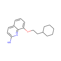 Nc1ccc2cccc(OCCC3CCCCC3)c2n1 ZINC000028385784