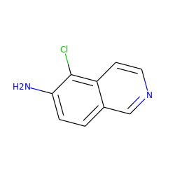 Nc1ccc2cnccc2c1Cl ZINC000013488995