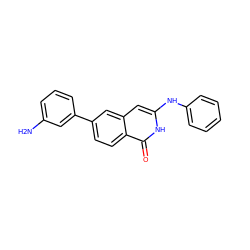 Nc1cccc(-c2ccc3c(=O)[nH]c(Nc4ccccc4)cc3c2)c1 ZINC000096018393