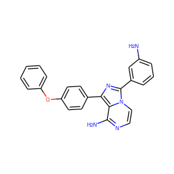 Nc1cccc(-c2nc(-c3ccc(Oc4ccccc4)cc3)c3c(N)nccn23)c1 ZINC000096168186