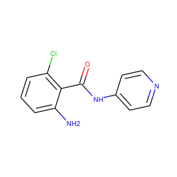 Nc1cccc(Cl)c1C(=O)Nc1ccncc1 ZINC000070160175