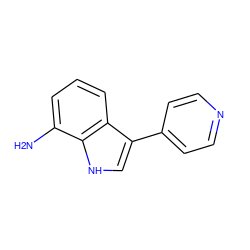 Nc1cccc2c(-c3ccncc3)c[nH]c12 ZINC000036338565