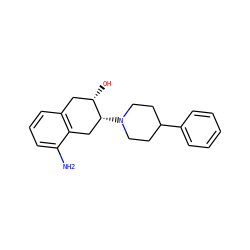 Nc1cccc2c1C[C@@H](N1CCC(c3ccccc3)CC1)[C@@H](O)C2 ZINC000002386793