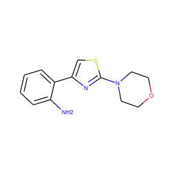 Nc1ccccc1-c1csc(N2CCOCC2)n1 ZINC000008779593