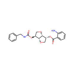 Nc1ccccc1C(=O)O[C@@H]1CO[C@@H]2[C@@H](OC(=O)NCc3ccccc3)CO[C@H]12 ZINC000045283317