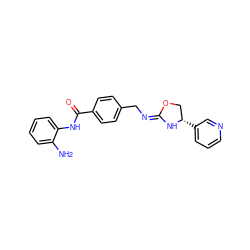 Nc1ccccc1NC(=O)c1ccc(C/N=C2/N[C@@H](c3cccnc3)CO2)cc1 ZINC000474609921