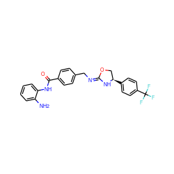 Nc1ccccc1NC(=O)c1ccc(C/N=C2/N[C@H](c3ccc(C(F)(F)F)cc3)CO2)cc1 ZINC000474603825