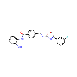 Nc1ccccc1NC(=O)c1ccc(C/N=C2/N[C@H](c3cccc(F)c3)CO2)cc1 ZINC000474609292