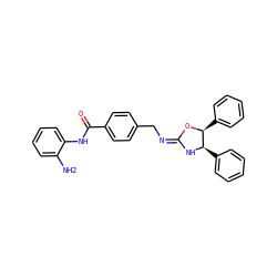 Nc1ccccc1NC(=O)c1ccc(C/N=C2/N[C@H](c3ccccc3)[C@H](c3ccccc3)O2)cc1 ZINC000474605189