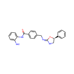 Nc1ccccc1NC(=O)c1ccc(C/N=C2/NC[C@H](c3ccccc3)O2)cc1 ZINC000474606106