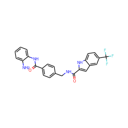 Nc1ccccc1NC(=O)c1ccc(CNC(=O)c2cc3cc(C(F)(F)F)ccc3[nH]2)cc1 ZINC000148702950