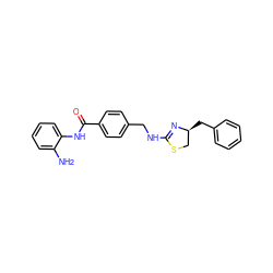 Nc1ccccc1NC(=O)c1ccc(CNC2=N[C@@H](Cc3ccccc3)CS2)cc1 ZINC000096273663