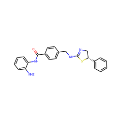 Nc1ccccc1NC(=O)c1ccc(CNC2=NC[C@H](c3ccccc3)S2)cc1 ZINC000096273660