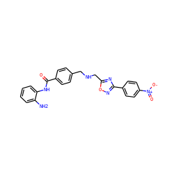 Nc1ccccc1NC(=O)c1ccc(CNCc2nc(-c3ccc([N+](=O)[O-])cc3)no2)cc1 ZINC000299855478