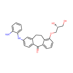 Nc1ccccc1Nc1ccc2c(c1)CCc1c(OC[C@H](O)CO)cccc1C2=O ZINC000095576563