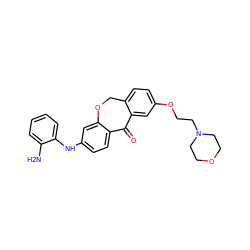 Nc1ccccc1Nc1ccc2c(c1)OCc1ccc(OCCN3CCOCC3)cc1C2=O ZINC000103273350