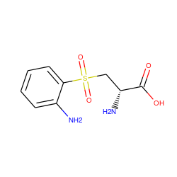 Nc1ccccc1S(=O)(=O)C[C@@H](N)C(=O)O ZINC000013546517