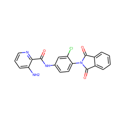 Nc1cccnc1C(=O)Nc1ccc(N2C(=O)c3ccccc3C2=O)c(Cl)c1 ZINC000653846636