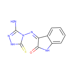 Nc1n[nH]c(=S)n1/N=C1\C(=O)Nc2ccccc21 ZINC000001957838