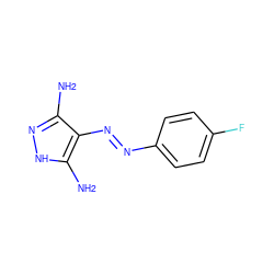 Nc1n[nH]c(N)c1N=Nc1ccc(F)cc1 ZINC000253982943