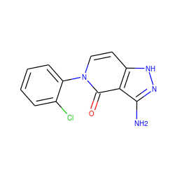 Nc1n[nH]c2ccn(-c3ccccc3Cl)c(=O)c12 ZINC000653780425