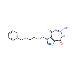 Nc1nc(=O)c2c(ncn2COCCOCc2ccccc2)c(=O)[nH]1 ZINC000003648681