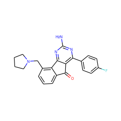 Nc1nc(-c2ccc(F)cc2)c2c(n1)-c1c(CN3CCCC3)cccc1C2=O ZINC000049110449