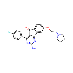 Nc1nc(-c2ccc(F)cc2)c2c(n1)-c1cc(OCCN3CCCC3)ccc1C2=O ZINC000049114663