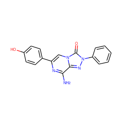 Nc1nc(-c2ccc(O)cc2)cn2c(=O)n(-c3ccccc3)nc12 ZINC001772575073