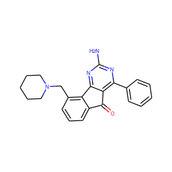 Nc1nc(-c2ccccc2)c2c(n1)-c1c(CN3CCCCC3)cccc1C2=O ZINC000049109655