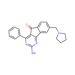 Nc1nc(-c2ccccc2)c2c(n1)-c1cc(CN3CCCC3)ccc1C2=O ZINC000049052919