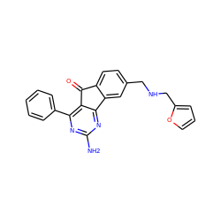 Nc1nc(-c2ccccc2)c2c(n1)-c1cc(CNCc3ccco3)ccc1C2=O ZINC000049048579