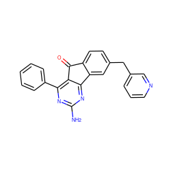 Nc1nc(-c2ccccc2)c2c(n1)-c1cc(Cc3cccnc3)ccc1C2=O ZINC000043204861