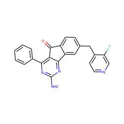 Nc1nc(-c2ccccc2)c2c(n1)-c1cc(Cc3ccncc3F)ccc1C2=O ZINC000095556487