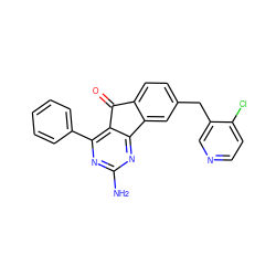 Nc1nc(-c2ccccc2)c2c(n1)-c1cc(Cc3cnccc3Cl)ccc1C2=O ZINC000095552079