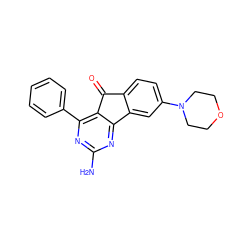 Nc1nc(-c2ccccc2)c2c(n1)-c1cc(N3CCOCC3)ccc1C2=O ZINC000049125303