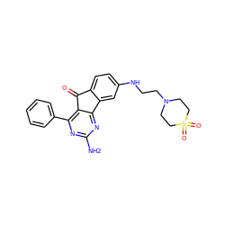 Nc1nc(-c2ccccc2)c2c(n1)-c1cc(NCCN3CCS(=O)(=O)CC3)ccc1C2=O ZINC000049088398