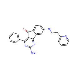 Nc1nc(-c2ccccc2)c2c(n1)-c1cc(NCCc3ccccn3)ccc1C2=O ZINC000049088368