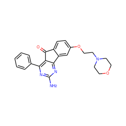 Nc1nc(-c2ccccc2)c2c(n1)-c1cc(OCCN3CCOCC3)ccc1C2=O ZINC000043204862